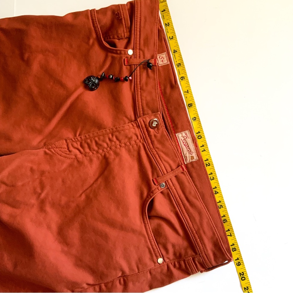 Pescarolo Rust Orange Cotton Pants Made in Italy - Picture 9 of 12